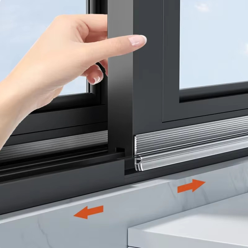 Selbstklebender TPE-Dichtungsstreifen für Schiebefenster, 4 m transparentes Dichtungsband als Windschutz und Schallschutz - Bild 2