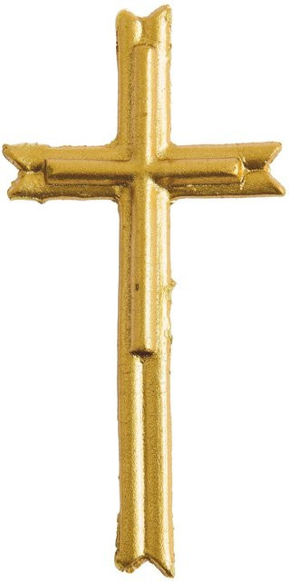 Rico Design Wachsdekor Kreuz in Gold - Bild 1