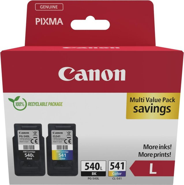 Canon Photo Value Pack Tintenpatronen Set PG-540L und CL-541XL in Schwarz und Multicolor - Bild 2
