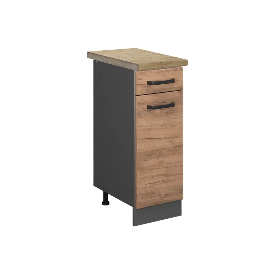 Vicco Küchenunterschrank R-Line Goldkraft in Eiche und Anthrazit, B: 30 cm, H: 81,6 cm, T: 60 cm - Bild 2