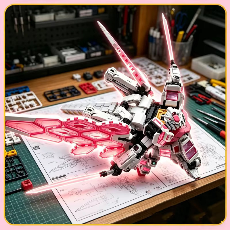 Bandai RX-78F Osaka Expo Limited Pink, Bausatz-Modell, 1/144 Maßstab - Bild 2
