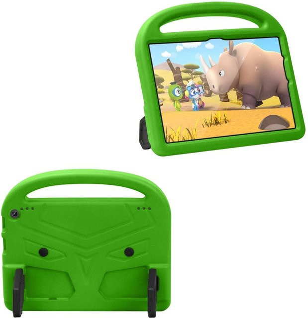 Ubasy Stoßfeste Kindersichere Tablet Hülle mit Griff und Ständer für Amazon Fire HD 10 (7. 9. 11. 13. Generation) aus EVA Schaum, Grün - Bild 1