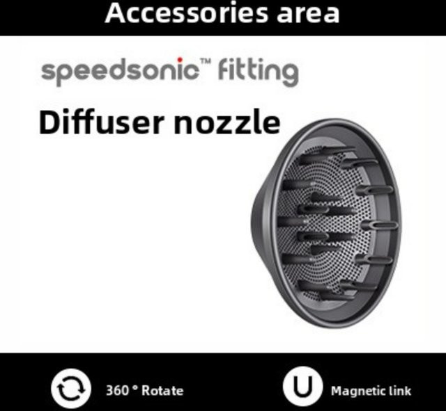 Dyson Diffusionsdüse für lockiges Haar, grau - Bild 1