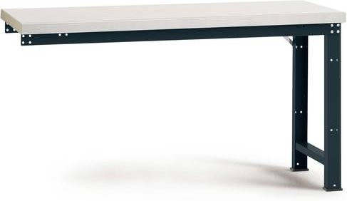 Manuflex WP4036.7016 Werkbank Anbaumodul in Anthrazit und Weiß mit Stahl und Holz, B/T/H: 200 x 70 x 84 cm - Bild 1