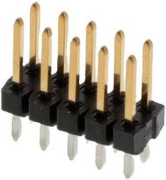 Molex Stiftleiste Standard 2 Reihen in Schwarz und Gold - Bild 1