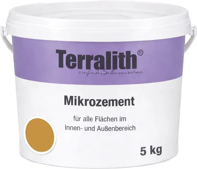Terralith Mikrozement Fix & Fertig LFC0203 in Orange und Beige, Körnung 0-2mm, für 3,5qm, 5kg - Bild 1