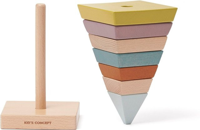 Kids Concept Stapelpyramide Neo bunt, Holz, ab 1 Jahr - Bild 1