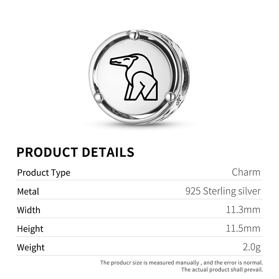 JIUHAO Ammit-Charm, 925 Silber, Unisex - Bild 3