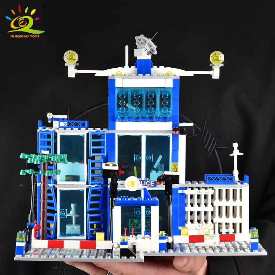 HUIQIBAO Stadt Polizei Station Bausteine Set, 753 Teile - Bild 3