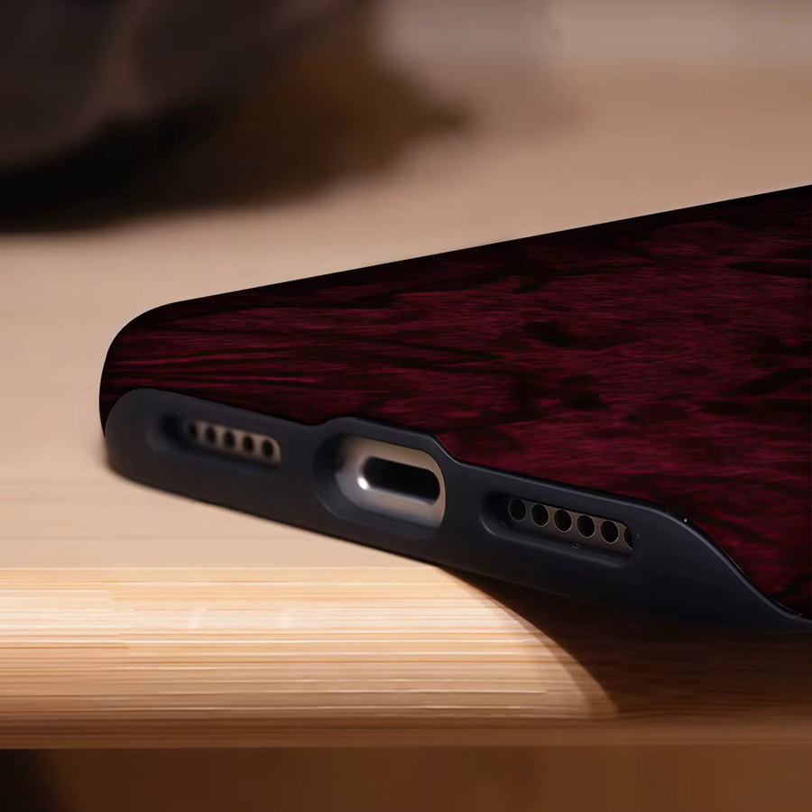 Potdemiel Robuste Doppel-Schicht Handyhülle für iPhone 17 16 15 14 13 Pro Max Plus mit Magnetfunktion in Burgunderrot - Bild 6
