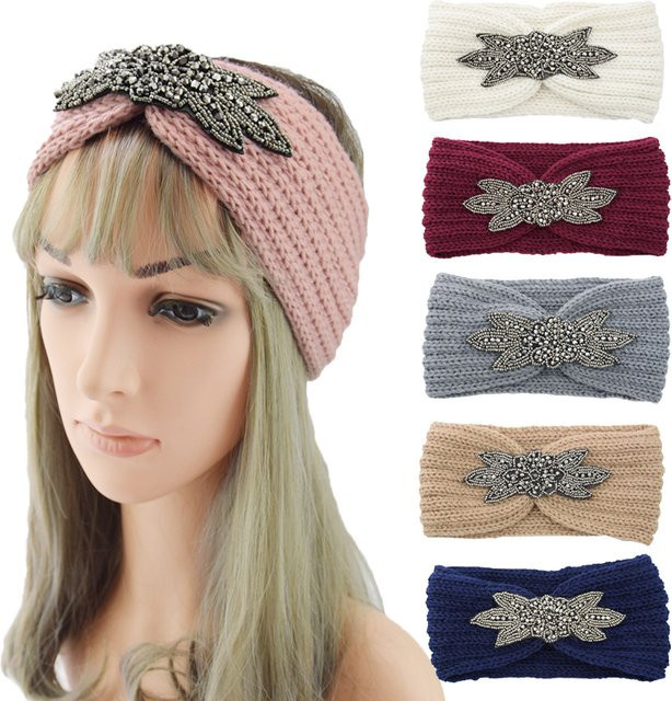KBAP Stirnband, Edelstein, gestrickt, Damen, Mädchen - Bild 1
