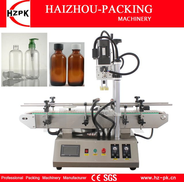 HZPK Automatische Desktop-Verschließmaschine aus Edelstahl in Silber für Shampoo, Händedesinfektionsmittel und Ketchup-Sprühflaschen - Bild 1