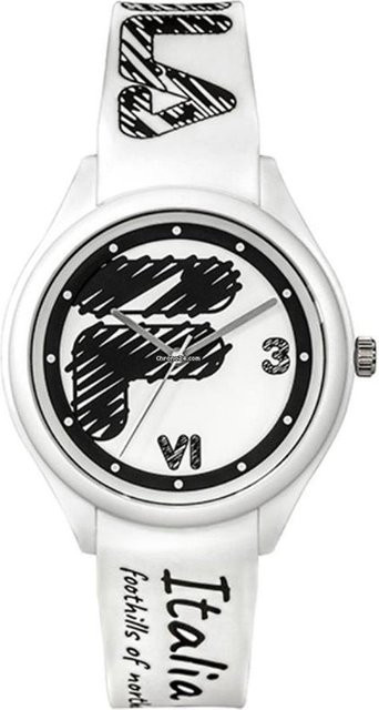 Fila Herrenuhr, Quarz, Kunststoff, Silikon, Weiß, 44 mm - Bild 1