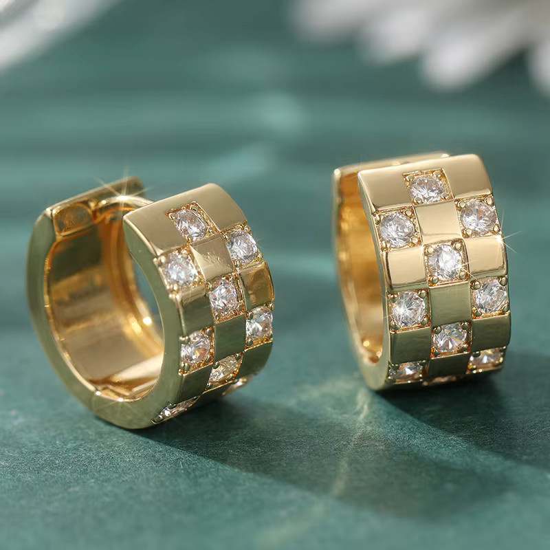 YoYo Creolen, Gold, Synthetischer Zirkonia, Damen - Bild 3