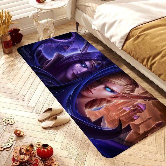 World of Warcraft Fußmatte im INS-Stil von Potdemiel, weich und rutschfest für Schlafzimmer und Haus - Bild 1