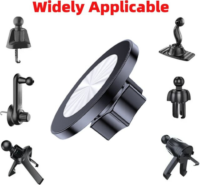 WeZX MagSafe Universal Telefon Halterung mit Anti-Vibrations-Funktion und 17mm Kugelkopf Basis in Schwarz - Bild 1