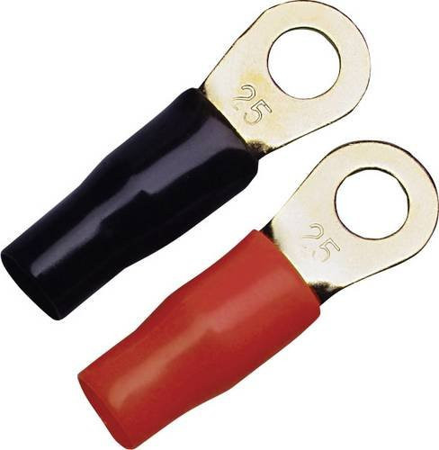 Sinuslive Car HiFi Ringkabelschuh 4er Set 25mm² 8mm in Rot, Schwarz und Multicolour - Bild 1