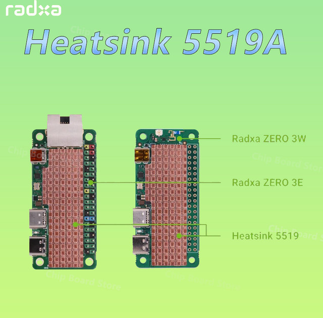 MiiBestOD 5519A Passiver Kühlkörper für Radxa ZERO 3W / 3E - Bild 1