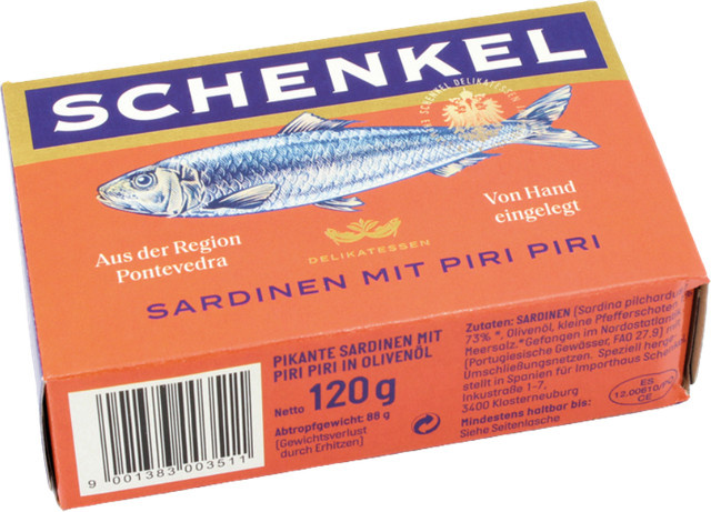 Importhaus Schenkel Sardinen mit Piri Piri MSC 88 g - Bild 1