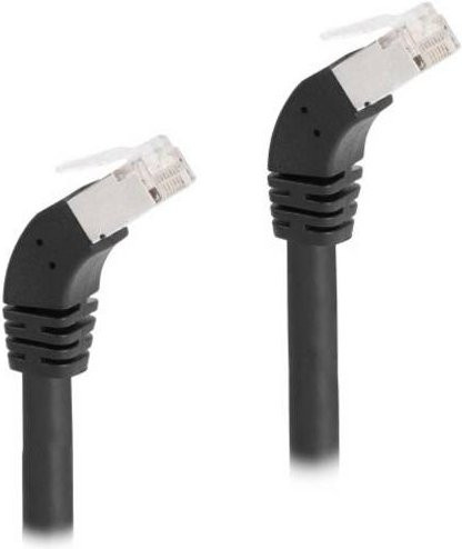 Delock RJ45 Patchkabel CAT 6a S/FTP Ethernet LAN Schwarz 0,50 m - Bild 1