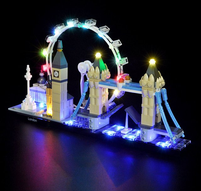 LYBMTWF LED-Lichtset für Architektur-Modell 21034 London, RGB SMD Beleuchtung mit USB-Anschluss und Driver, mehrfarbig/grau - Bild 1