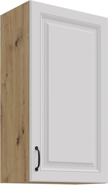 Hängeschrank Stilo für deine Küchenzeile in Weiss und Eiche Artisan mit 3 Einlegböden - Bild 1