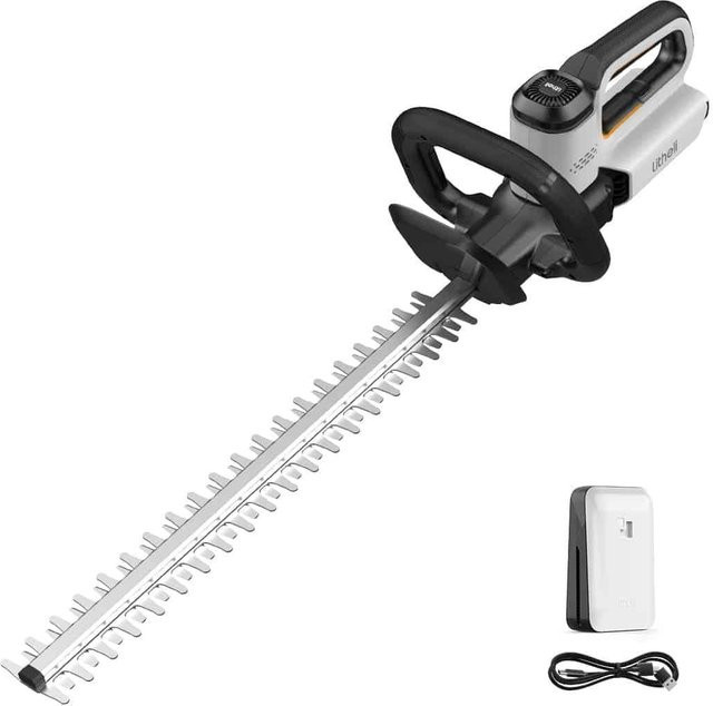 Litheli U20 Akku-Heckenschere 20V mit 2.0Ah Akku in Schwarz-Weiß - Bild 1