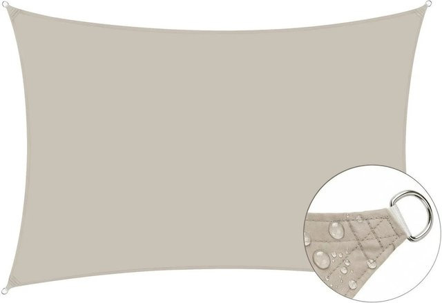 Sunula Sonnensegel aus Polyester in Taupe, rechteckig, B: 300 cm, T: 200 cm - Bild 1