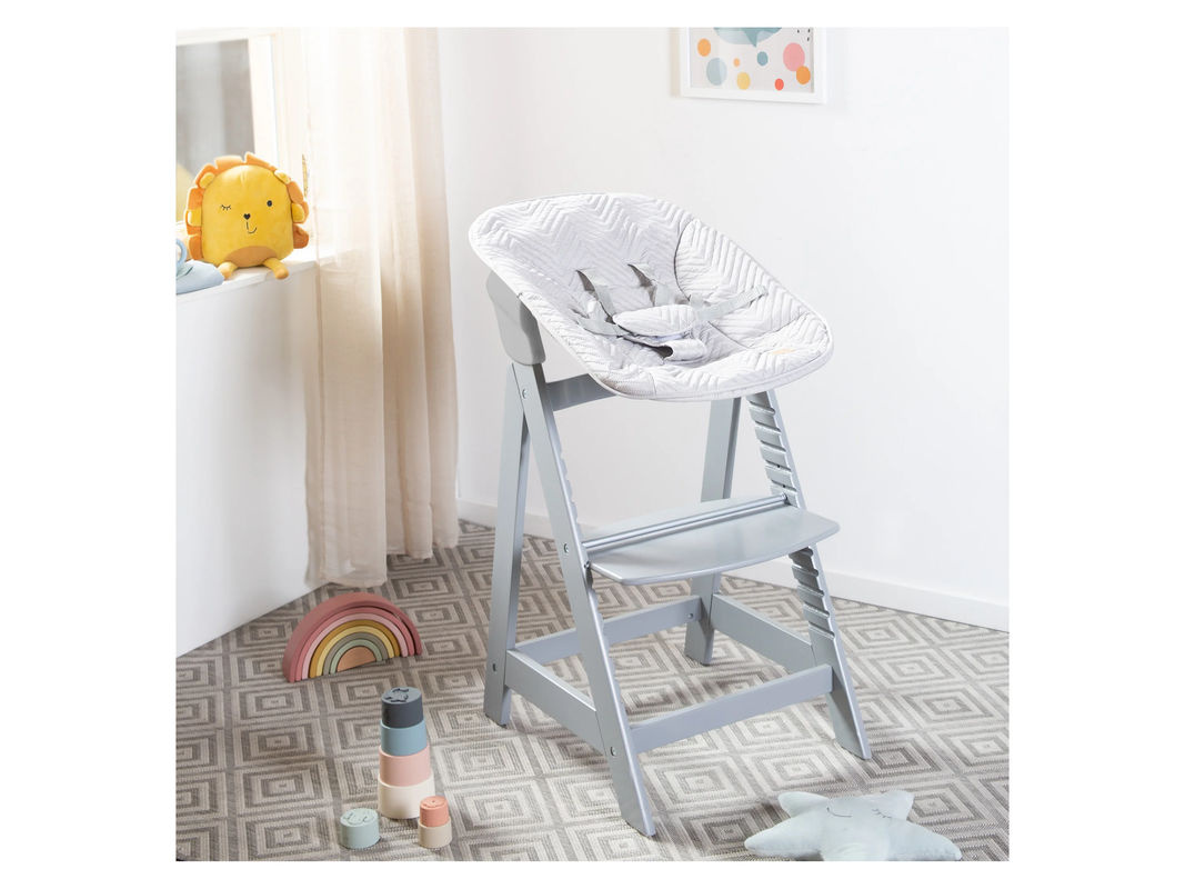 ROBA Hochstuhl Born Up Zickzack mit Sitzverkleinerer in Taupe - Bild 2