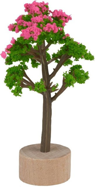 HobbyFun Miniatur Baum blühend in Grün, Pink und Multi aus Kunststoff für Tabletop - Bild 1