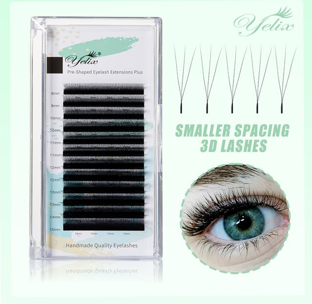 Yelix Narrow 3D W Shape Lashes, Volumen-Wimpernverlängerungen, Classic black - Bild 1