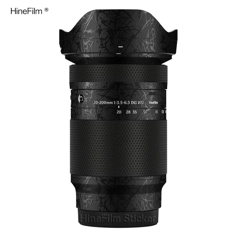 Hinefilm Skin Objektivaufkleber für Sigma 20-200 Sony / L Mount in Schwarz als Objektivschutzhülle - Bild 5