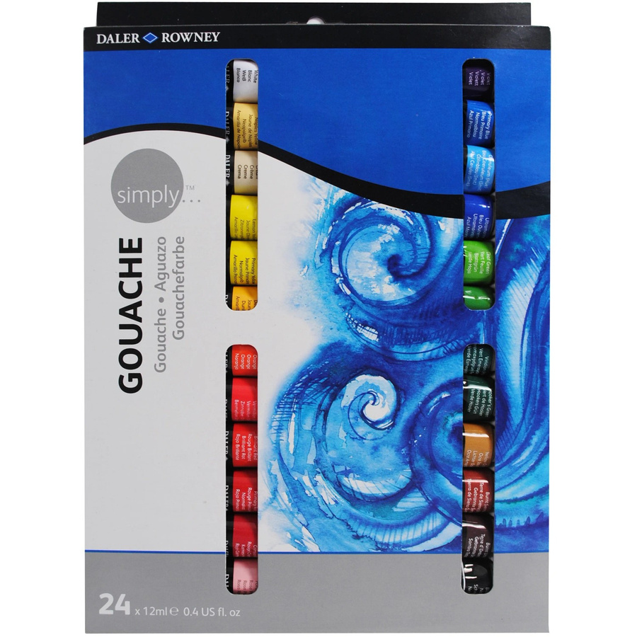 Daler-Rowney Simply Gouache-Set mit 24 Farbtuben à 12 ml in Multicolour - Bild 2