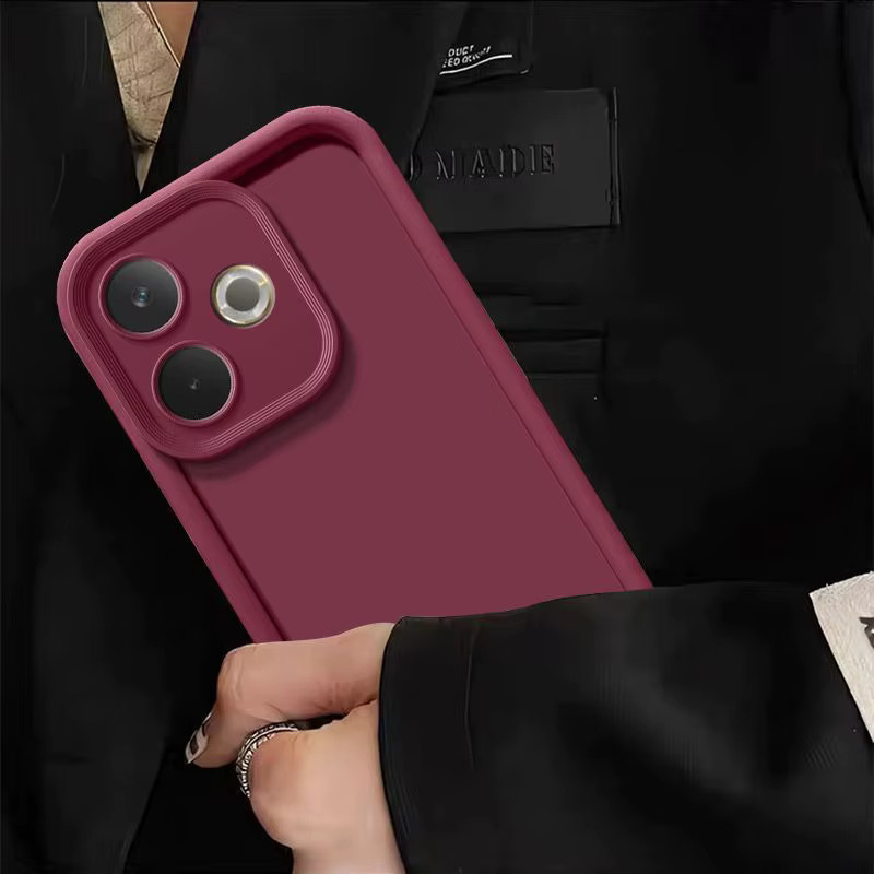 Luxuriöse matte Handyhülle für OPPO A5 Pro 5G in Schwarz mit Anti-Fall-Schutz - Bild 2