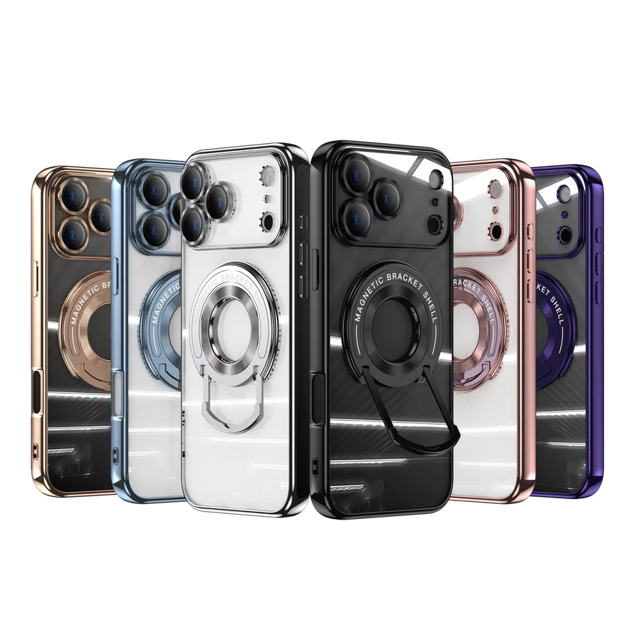 LICOERS Magnetische MagSafe Schutzhülle für iPhone 17 Pro Max, 17 Pro und 17 Pro Air mit Plating-Effekt und Kameraschutz, Transparent oder Schwarz - Bild 4