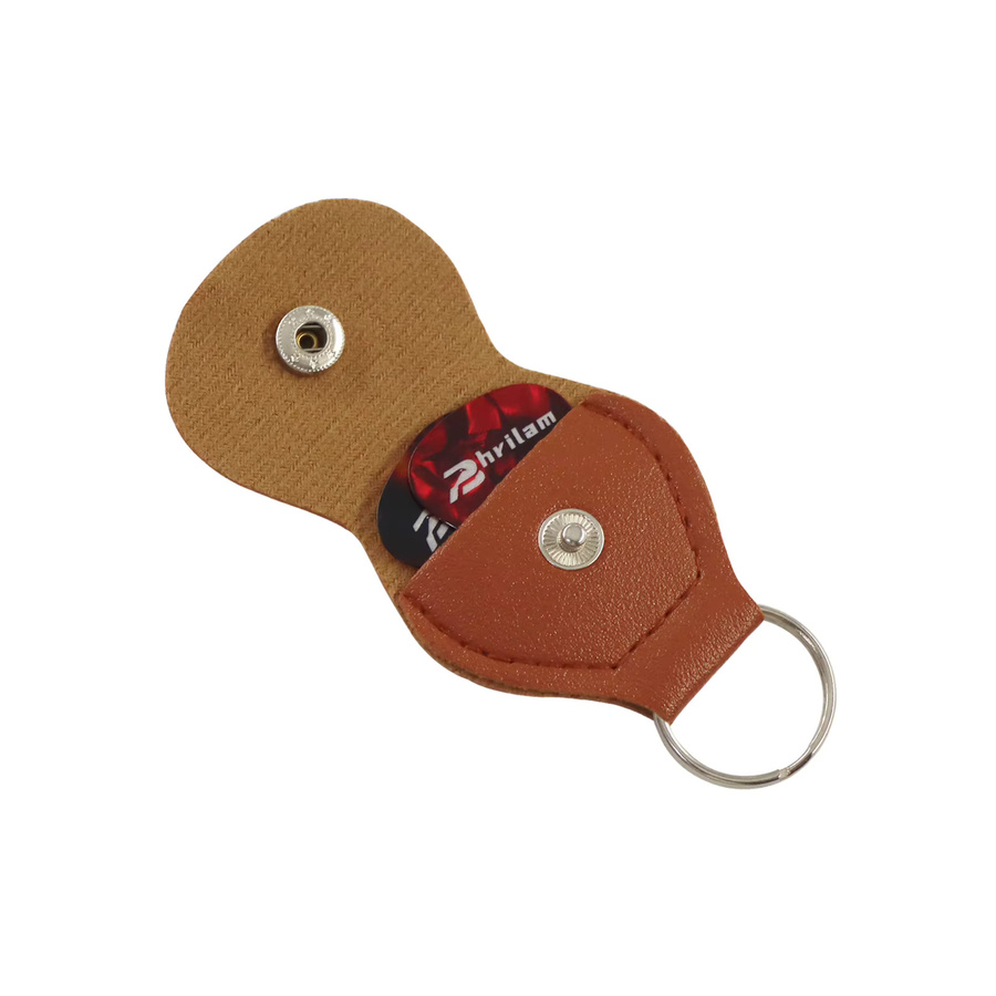PHRILAM Gitarren-Pick-Halter aus Leder, Schlüsselanhänger-Etui, Unisex - Bild 2