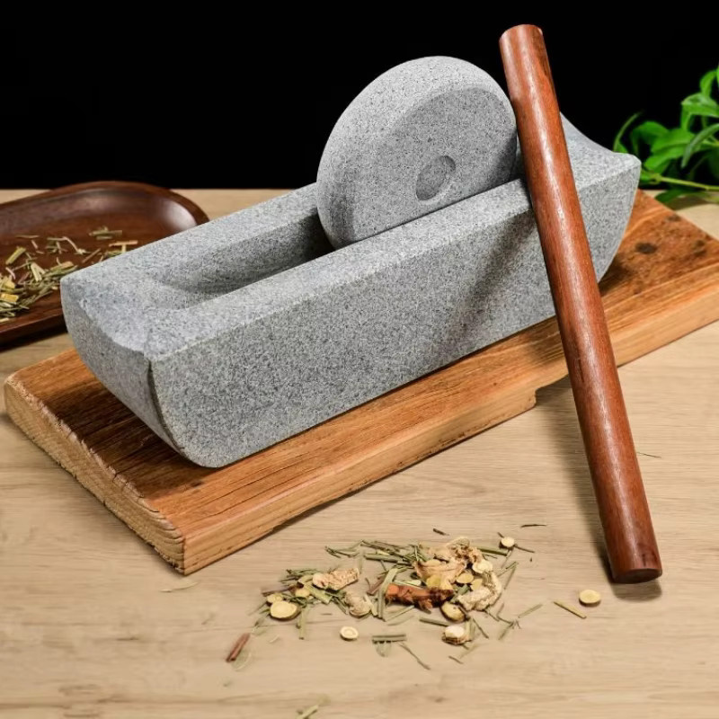 Steinmühlen-Dynastie Teemühle Steinmörser in Grau für Matcha-Teepulver und Teekuchen B/T/H: 15,0 x 15,0 x 6,0 cm - Bild 3