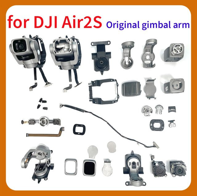 DJI Air 2S Ersatzteil-Set für Gimbal und Kamera inklusive Giermotor, Objektiv, Kabeln und Stoßdämpfern in Grau - Bild 1