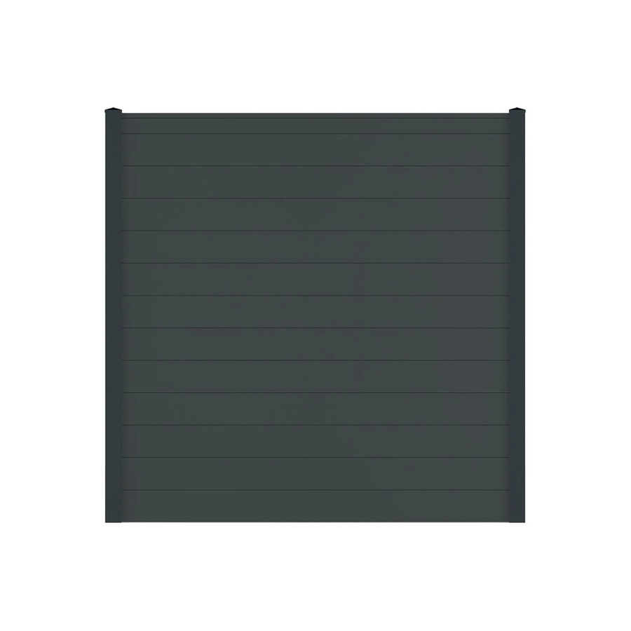 Vidual Sichtschutzzaun Snap 140 aus Aluminium in Anthrazit, blickdicht, zum Aufdübeln, Höhe: 175 cm, Breite: 1245 cm - Bild 2