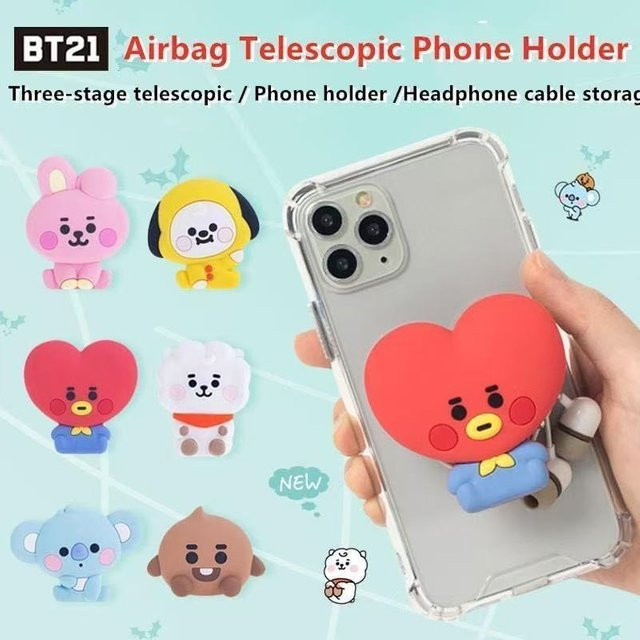 LINE FRIENDS BT21 Koya RJ Shooky Mang Chimmy Tata Cooky Kreative Acryl-Handyhalterung, Faltbarer Anime-Ständer - Bild 1