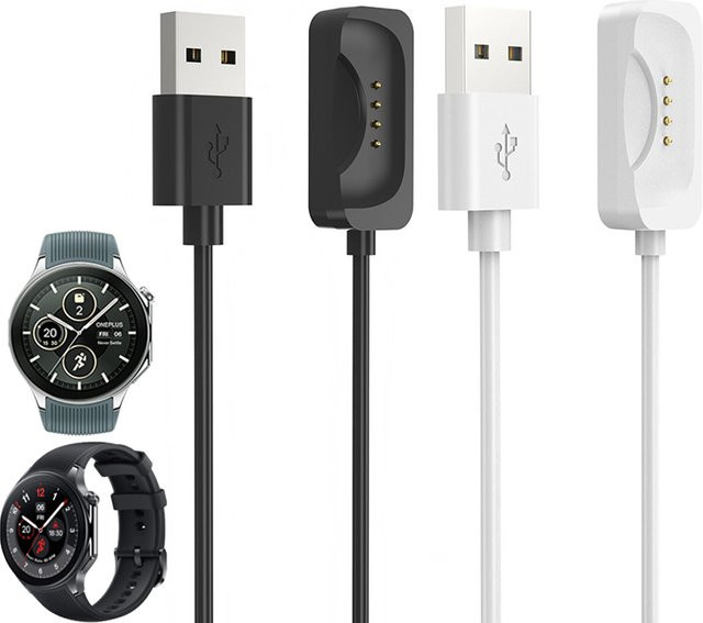 Caysolle USB-C Dock-Ladegerät-Adapter für OPPO Watch X3 X2 Mini 4 3 Pro SE S und OnePlus Watch 3 2 2R in Schwarz - Bild 1