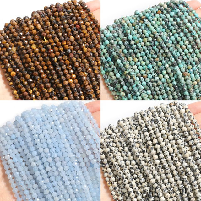 xilitata Dalmatiner-Aquamarin Edelsteinperlen, Unisex - Bild 1