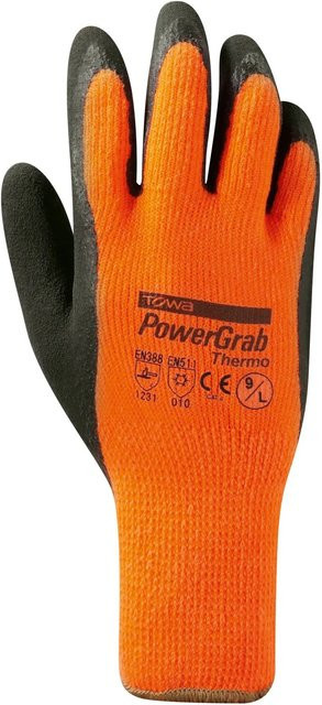 Workpower Winter-Arbeitshandschuhe Powergrab Thermo in Orange, Größe 9 - Bild 1