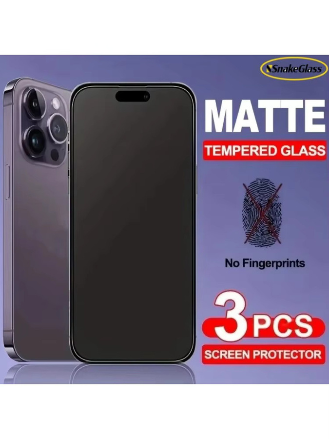 ZMZE 3er-Pack Mattes Panzerglas Displayschutz für iPhone (verschiedene Modelle), Transparent, Anti-Fingerabdruck - Bild 7