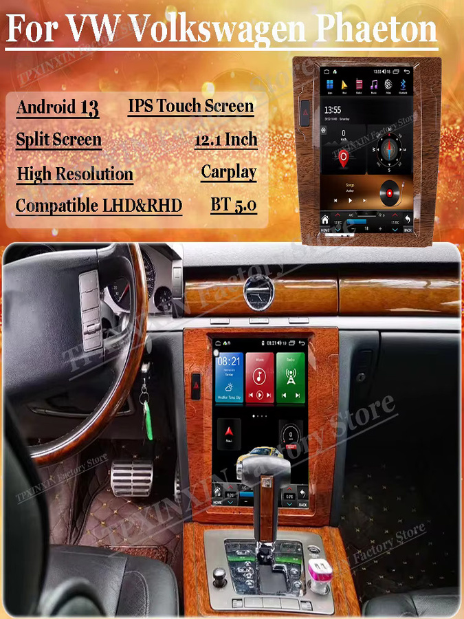 Aotsr Android Auto Multimedia System mit GPS Navigation und Carplay für VW Phaeton 2008-2013 - Bild 7