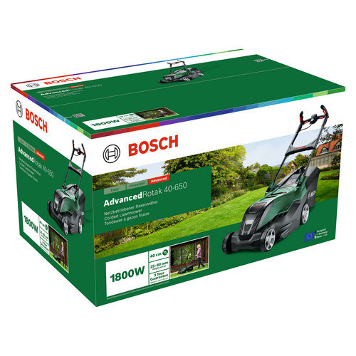 Bosch AdvancedRotak 40-650 Elektro-Rasenmäher in Grün-Schwarz mit 40 cm Schnittbreite und verstellbarer Schnitthöhe von 25 bis 80 mm - Bild 5