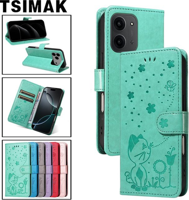 Xiaomi Brieftaschenhülle aus PU-Leder für Poco C65 C71 C75 C85 X3 Pro X4 GT F4 F3 M3 M4 Pro 4G 5G in Blau - Bild 1