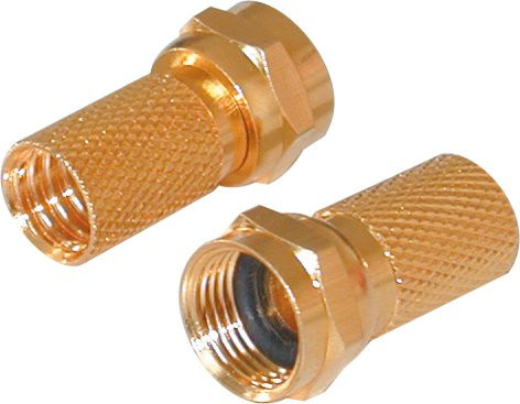 Vivanco F Stecker vergoldet mit Dichtung, Farbe: Gold, 7,0 mm - Bild 1