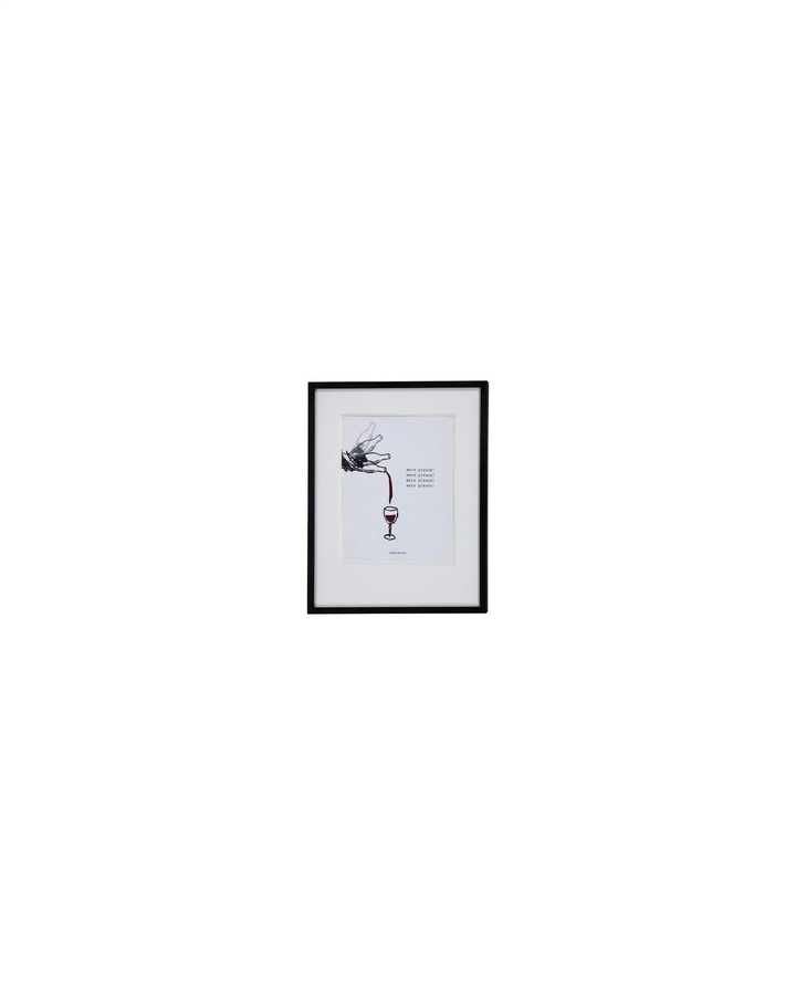 House Doctor Gemälde Wine Bordeaux in Rot, minimalistisches Wandbild mit Glas und Aluminium, Breite: 23 cm, Höhe: 30 cm - Bild 1