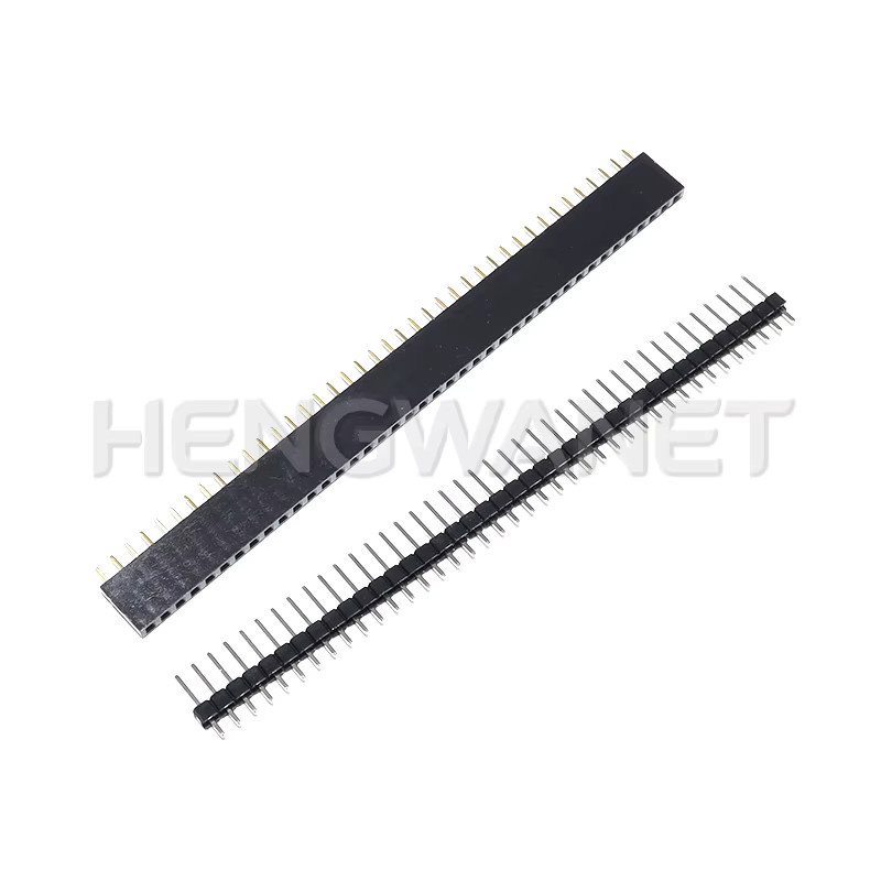 HENGWANET 20 Stück 10 Paare 40-polige 1x40 einreihige Stecker- und Buchsenleisten 2,54 mm trennbare Stiftleisten PCB JST-Steckverbinder für Arduino DIY Kit, Schwarz - Bild 2